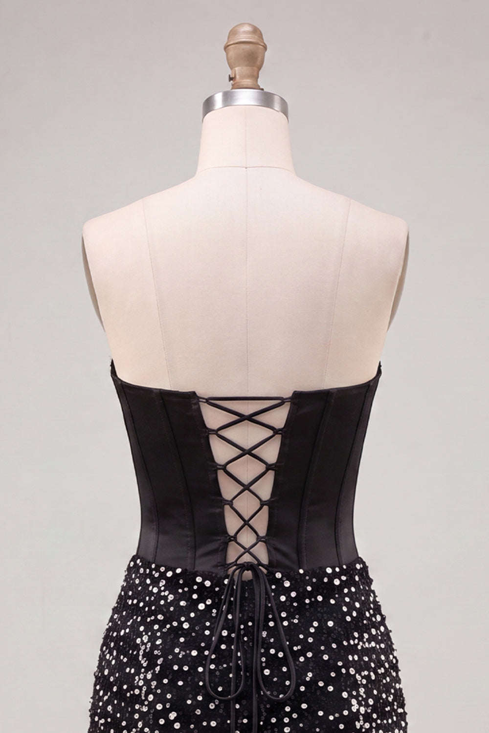 Sparkly Corset Champagne Beaded Tight Short Homecoming Dress