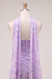 Blue Floral Ruched Tight Short Homecoming Dress with Neck Scarf