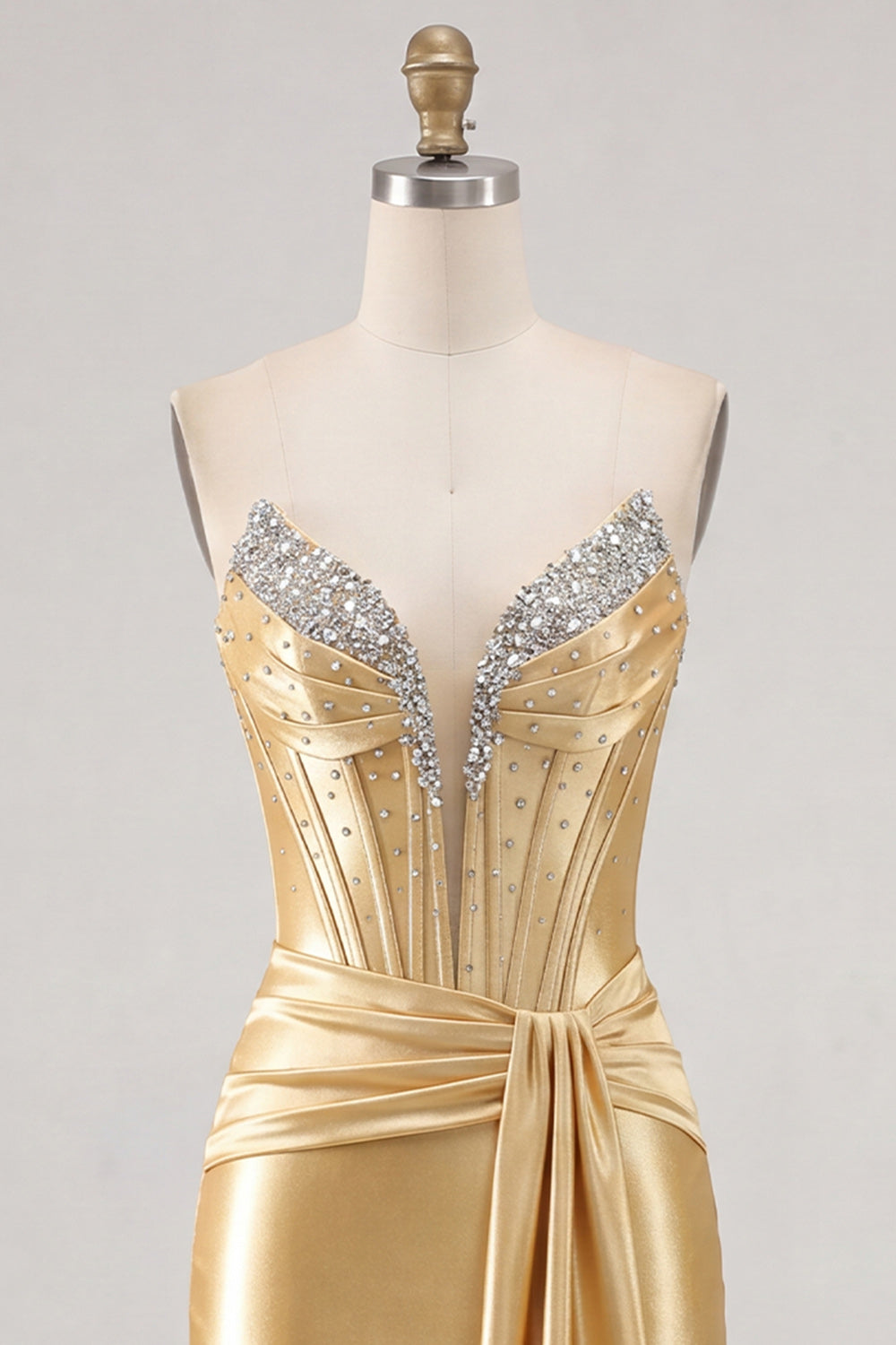 Sparkly Blue Satin Beaded Tight Short Corset Homecoming Dress with Sash