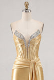 Sparkly Blue Satin Beaded Tight Short Corset Homecoming Dress with Sash