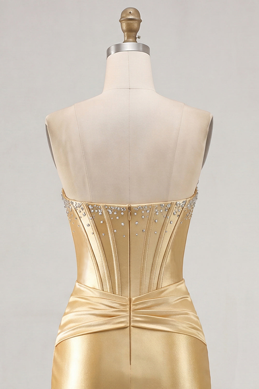 Sparkly Blue Satin Beaded Tight Short Corset Homecoming Dress with Sash