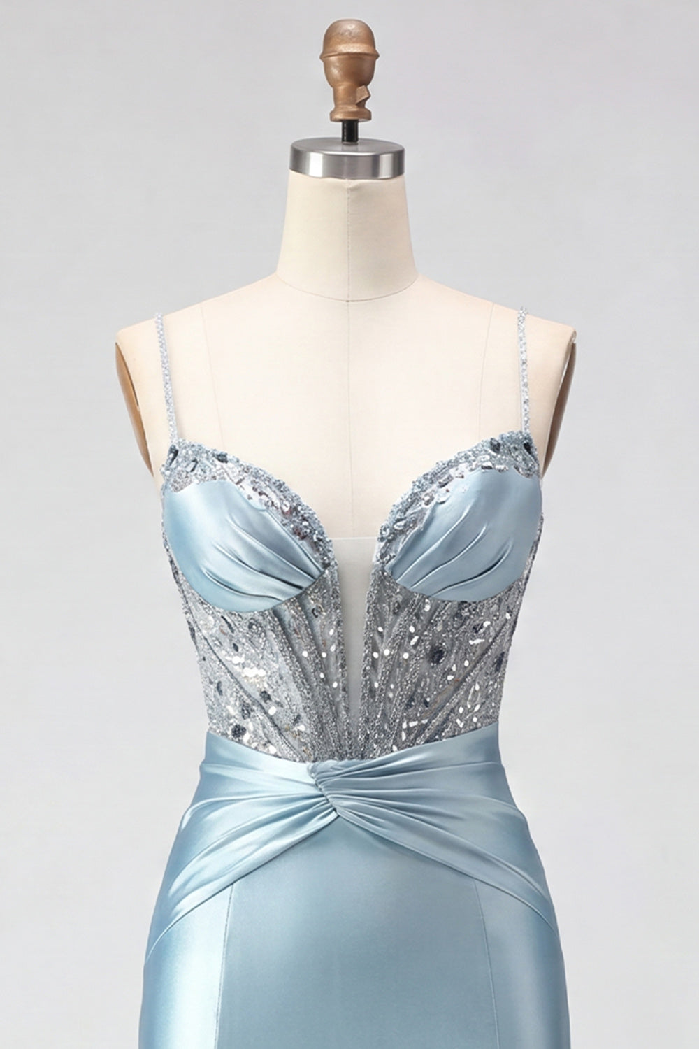 Sparkly Pink Satin Sequin Tight Short Corset Homecoming Dress