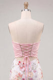 Floral Mint Green Sequin Tight Short Homecoming Dress with Bow