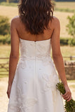 Floral Ivory A-Line Midi Engagement Dress with Beading