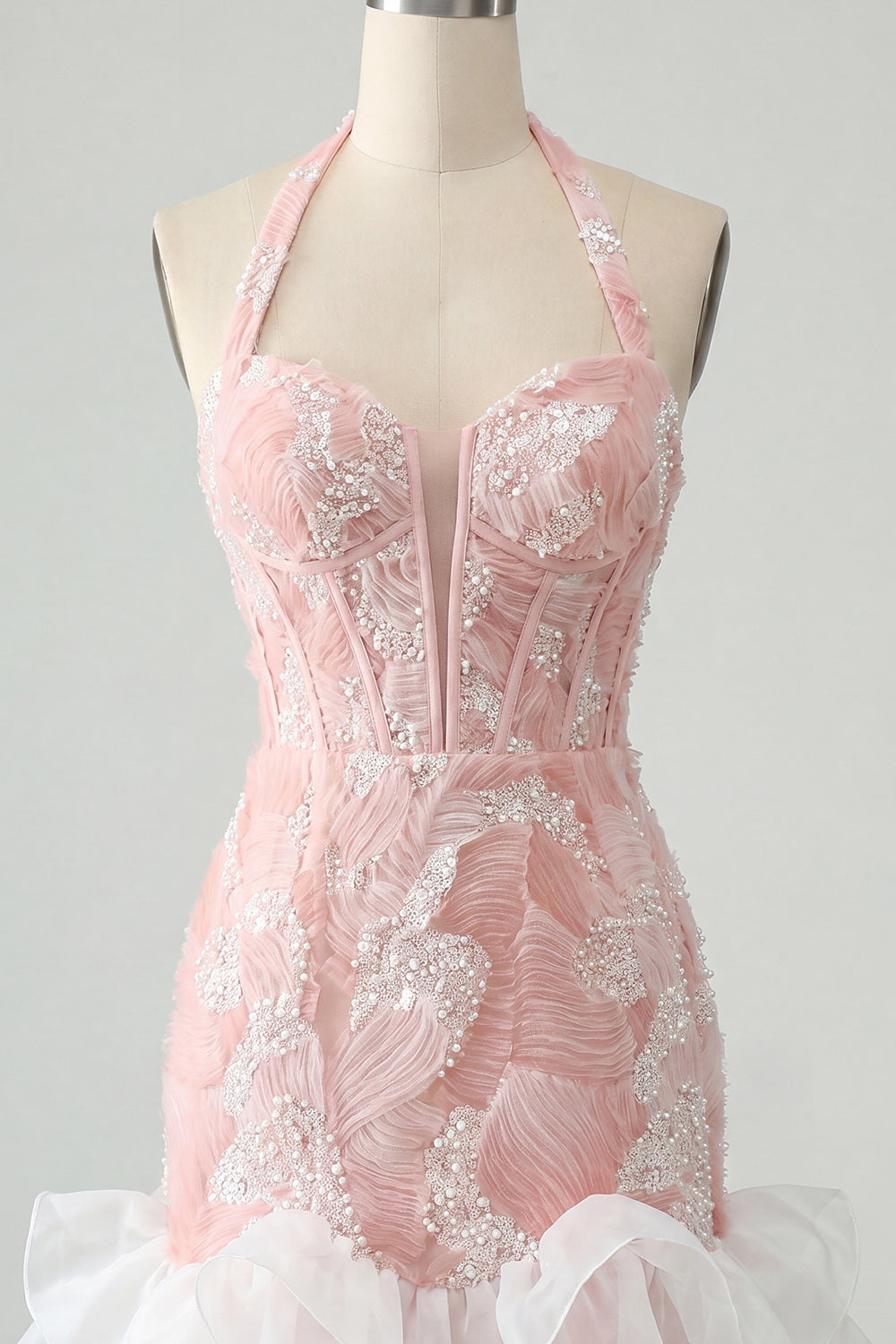 Sparkly Mint Green Corset Short Tight Homecoming Dress with Ruffles