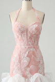 Sparkly Mint Green Corset Short Tight Homecoming Dress with Ruffles