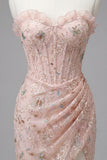 Floral Apricot Corset Tight Short Homecoming Dress with Ruffles