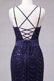 Sparkly Coffee Sequin Spaghetti Straps Tight Short Homecoming Dress