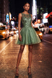 Sparkly Coffee Sequin Ruched A-Line Short Homecoming Dress