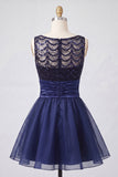 Sparkly Coffee Sequin Ruched A-Line Short Homecoming Dress