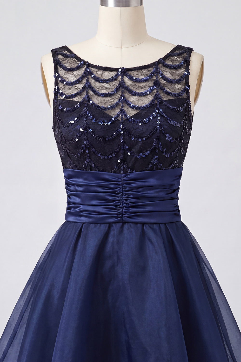 Sparkly Coffee Sequin Ruched A-Line Short Homecoming Dress