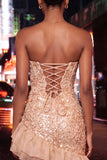 Sparkly Black Sequin Ruched Ruffled Tight Short Homecoming Dress