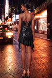 Sparkly Sequin Apricot Corset Tight Short Homecoming Dress with Ruffles