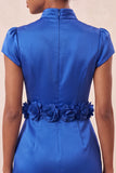 Yellow High Neck Tight Short Homecoming Dress with Sleeves