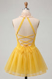 Pink Ruched A-Line Short Homecoming Dress with Ruffles