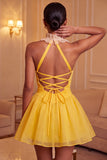 Pink Ruched A-Line Short Homecoming Dress with Ruffles