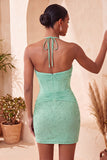 Corset Light Grey Ruched Beaded Tight Short Homecoming Dress