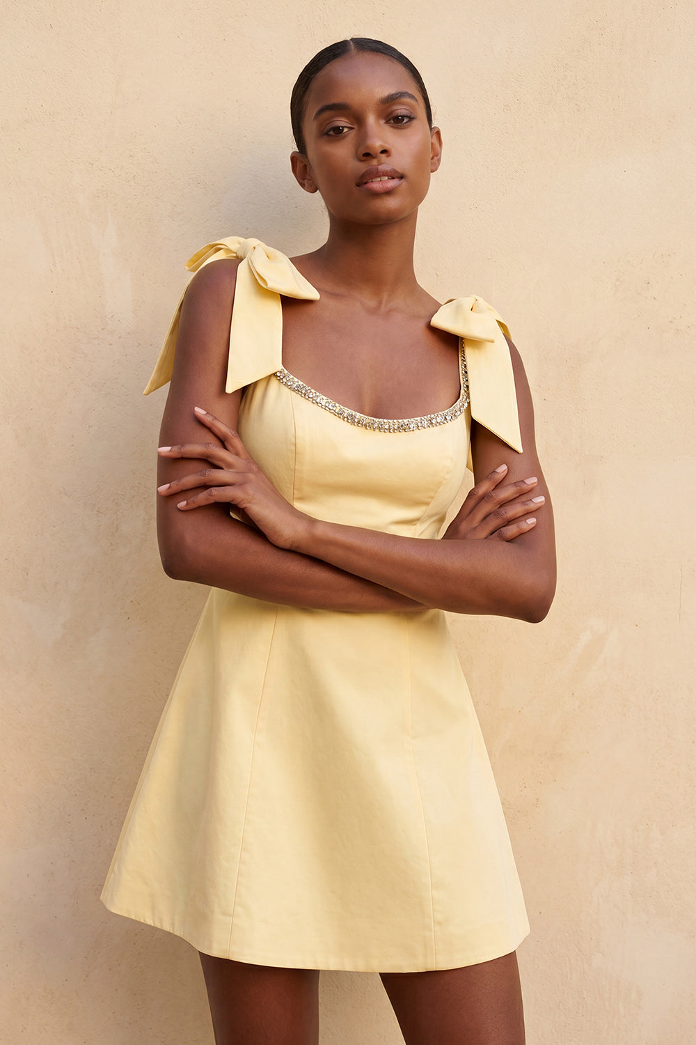 Pink Scoop Neck A-Line Short Homecoming Dress with Bows
