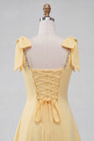 Pink Scoop Neck A-Line Short Homecoming Dress with Bows