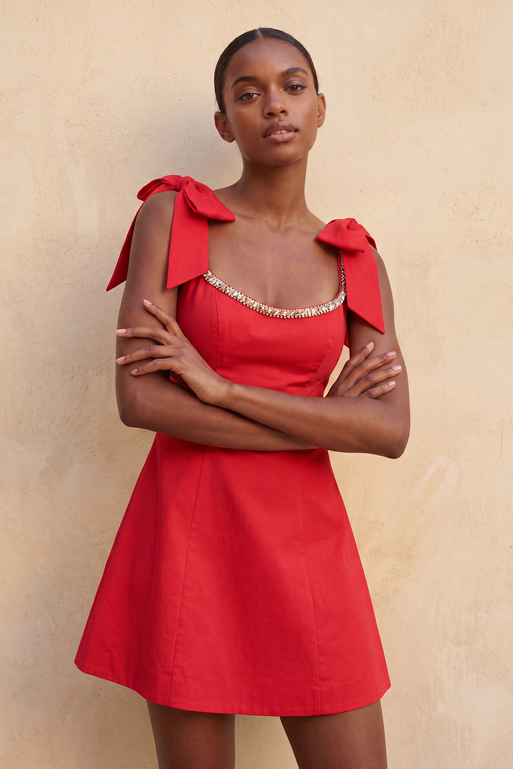 Pink Scoop Neck A-Line Short Homecoming Dress with Bows