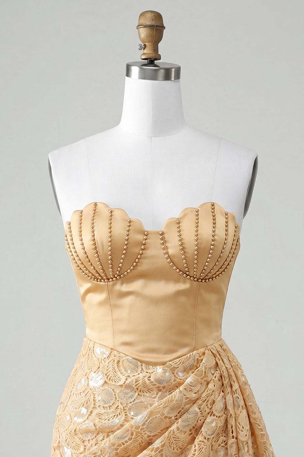 Green Lace Tight Ruched Short Homecoming Dress with Beading