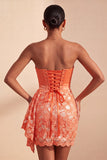 Green Lace Tight Ruched Short Homecoming Dress with Beading