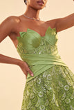 Sparkly Corset Blue Beaded Lace A-Line Short Homecoming Dress