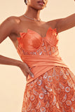 Sparkly Corset Blue Beaded Lace A-Line Short Homecoming Dress