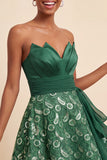 Orange Lace A Line Ruched Short Homecoming Dress with Sash