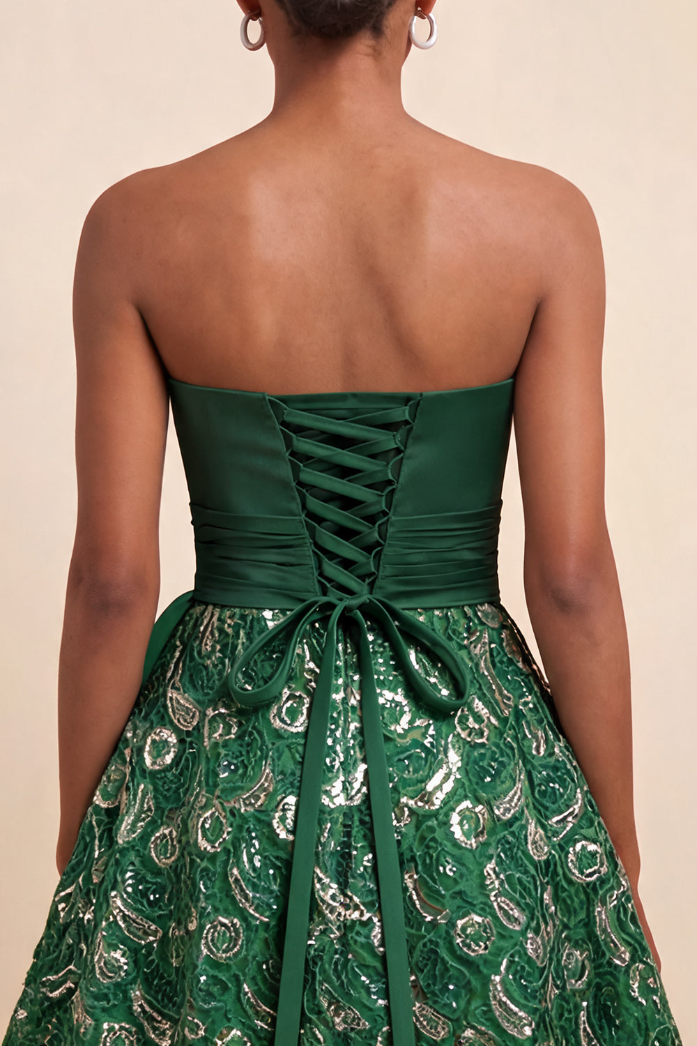 Orange Lace A Line Ruched Short Homecoming Dress with Sash