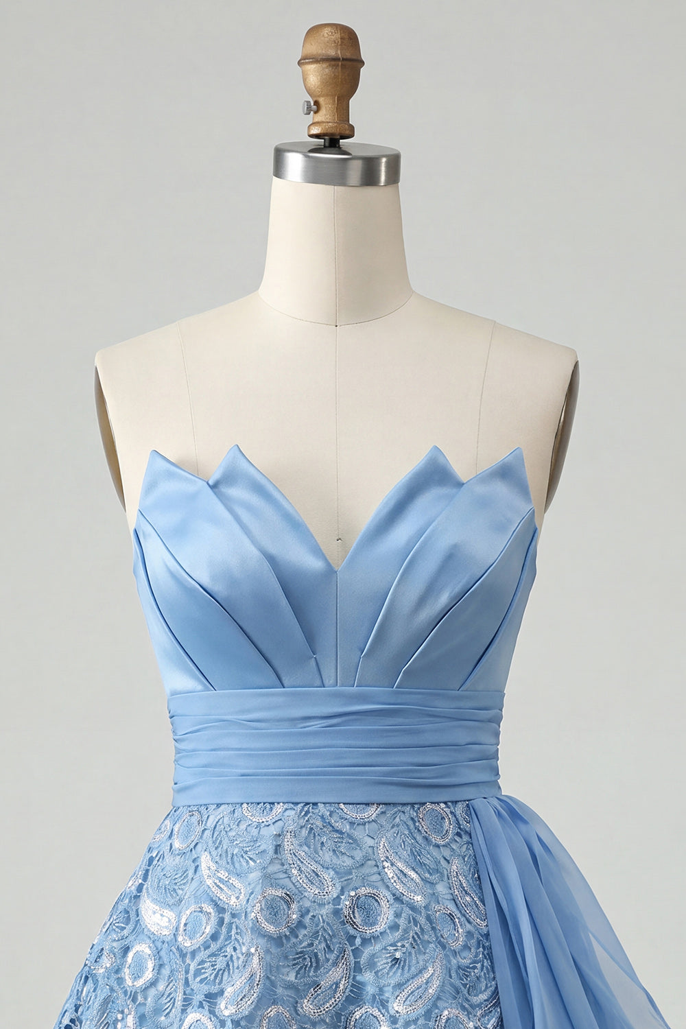 Orange Lace A Line Ruched Short Homecoming Dress with Sash