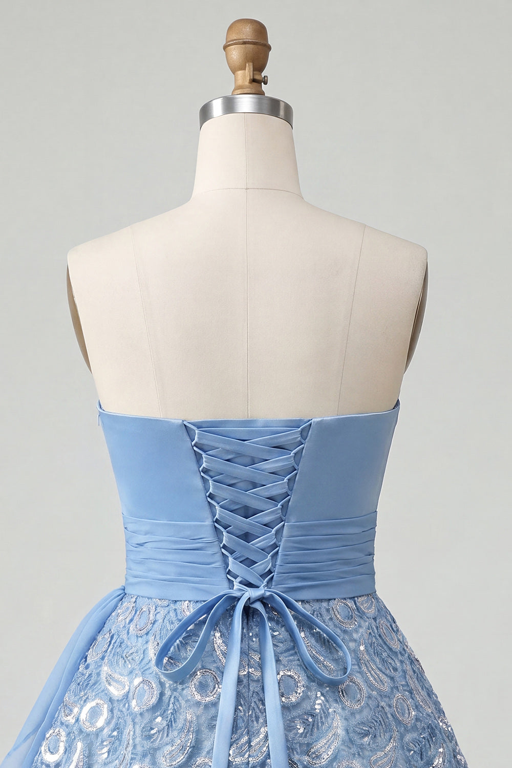 Orange Lace A Line Ruched Short Homecoming Dress with Sash