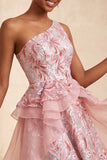 Sparkly Floral Light Purple Sequin Short Homecoming Dress with Ruffles