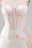 Sparkly Corset Black Beaded Short Homecoming Dress with Appliques