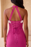 Sparkly Orange Beaded Tight Short Homecoming Dress with Ruffles