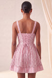 Sparkly Mint Green Sequin A-Line Short Homecoming Dress with Bows