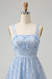 Sparkly Mint Green Sequin A-Line Short Homecoming Dress with Bows