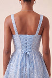 Sparkly Mint Green Sequin A-Line Short Homecoming Dress with Bows