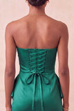 Silver Ruched Tight Strapless Short Homecoming Dress with Beading