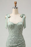 Floral Sky Blue Corset Beaded Tight Short Homecoming Dress