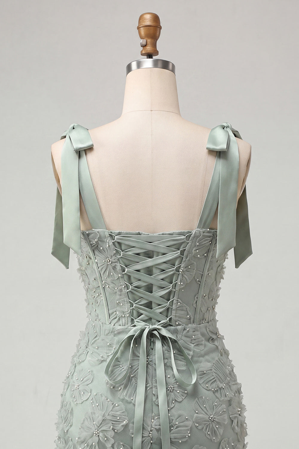Floral Sky Blue Corset Beaded Tight Short Homecoming Dress
