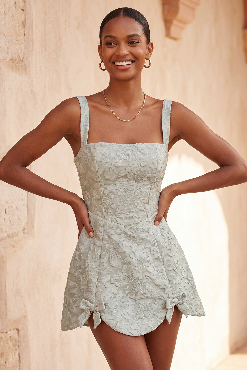 Light Purple Jacquard A-Line Short Homecoming Dress with Bows