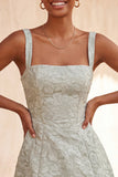 Light Purple Jacquard A-Line Short Homecoming Dress with Bows