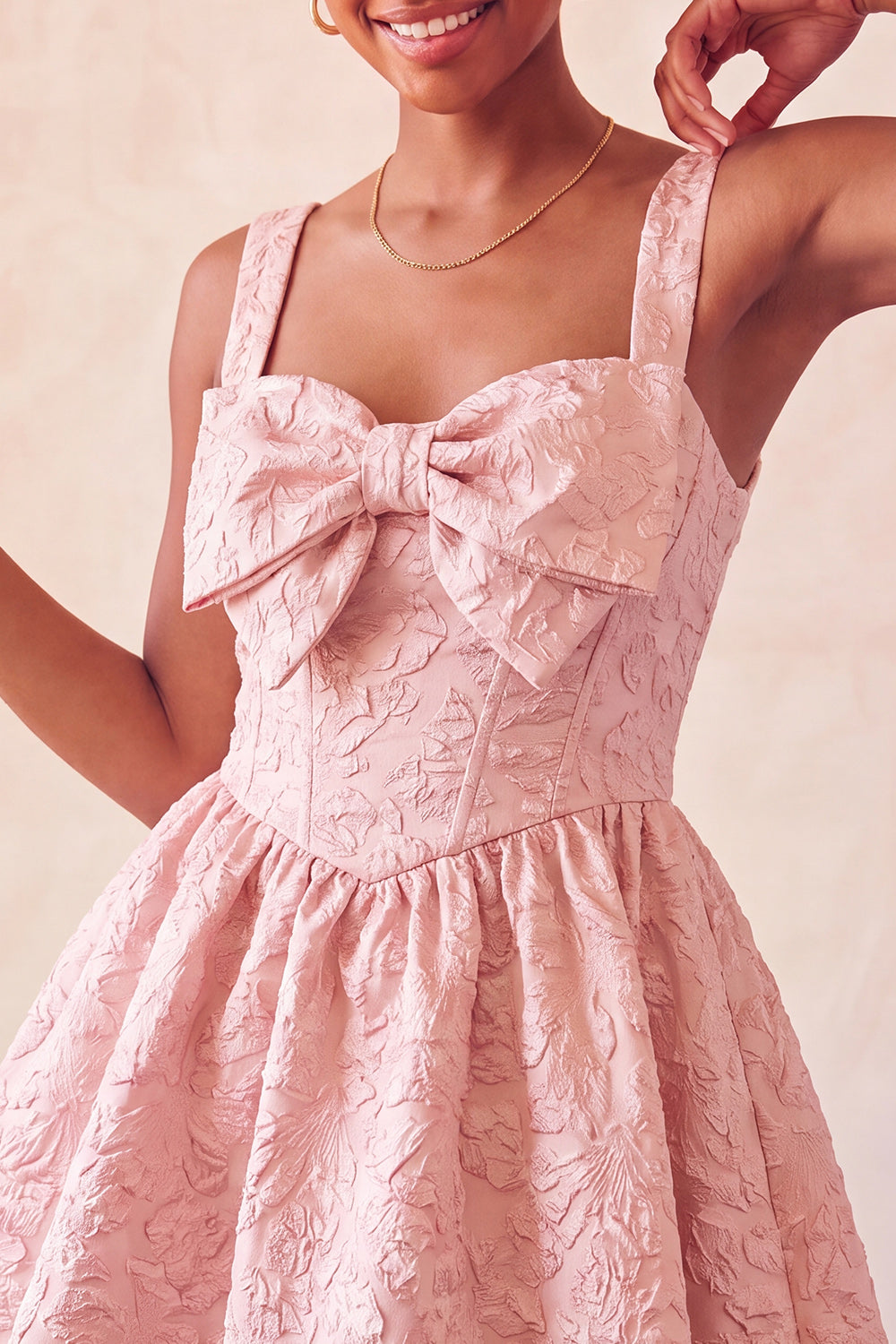 Sage Green Jacquard A Line Corset Short Homecoming Dress with Bow