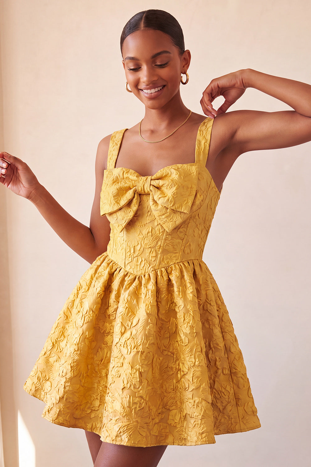 Sage Green Jacquard A Line Corset Short Homecoming Dress with Bow