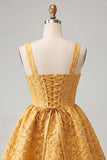 Sage Green Jacquard A Line Corset Short Homecoming Dress with Bow