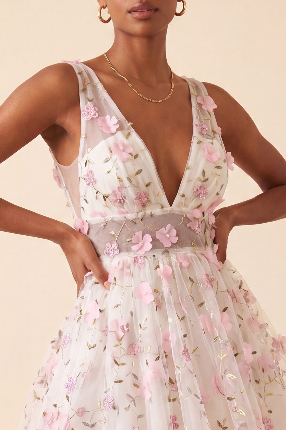 Light Blue V-Neck A-Line Short Homecoming Dress with 3D Flowers