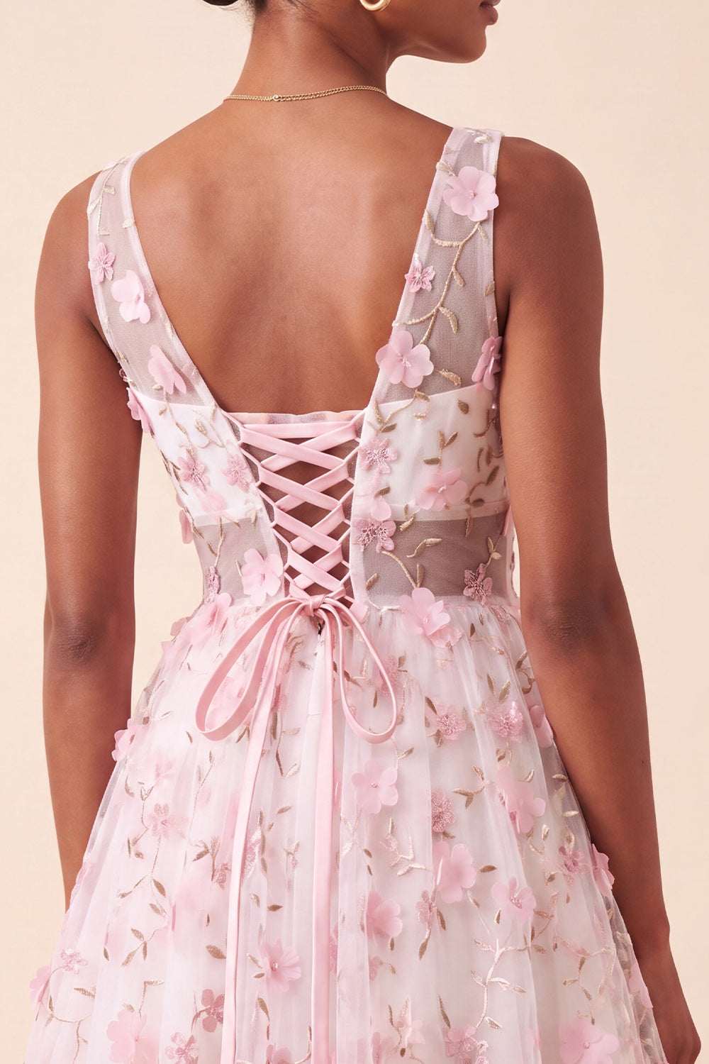 Light Blue V-Neck A-Line Short Homecoming Dress with 3D Flowers