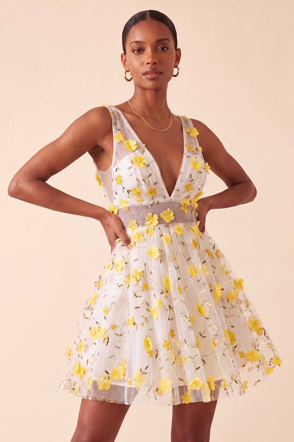 Light Blue V-Neck A-Line Short Homecoming Dress with 3D Flowers