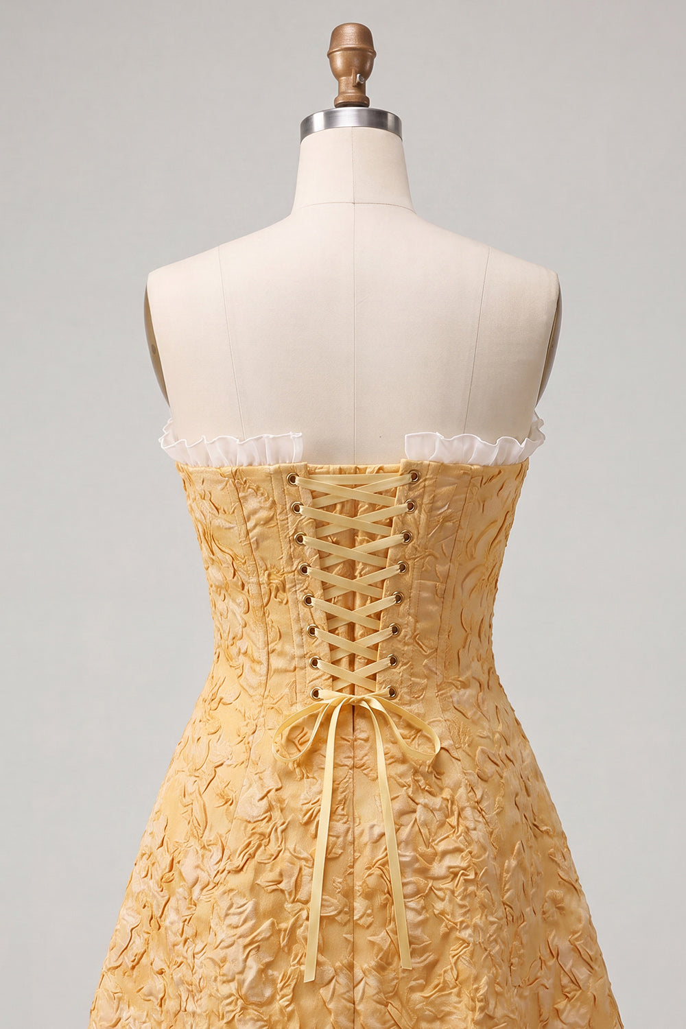 Sage Green Jacquard Ruffled Sweetheart A-Line Short Homecoming Dress